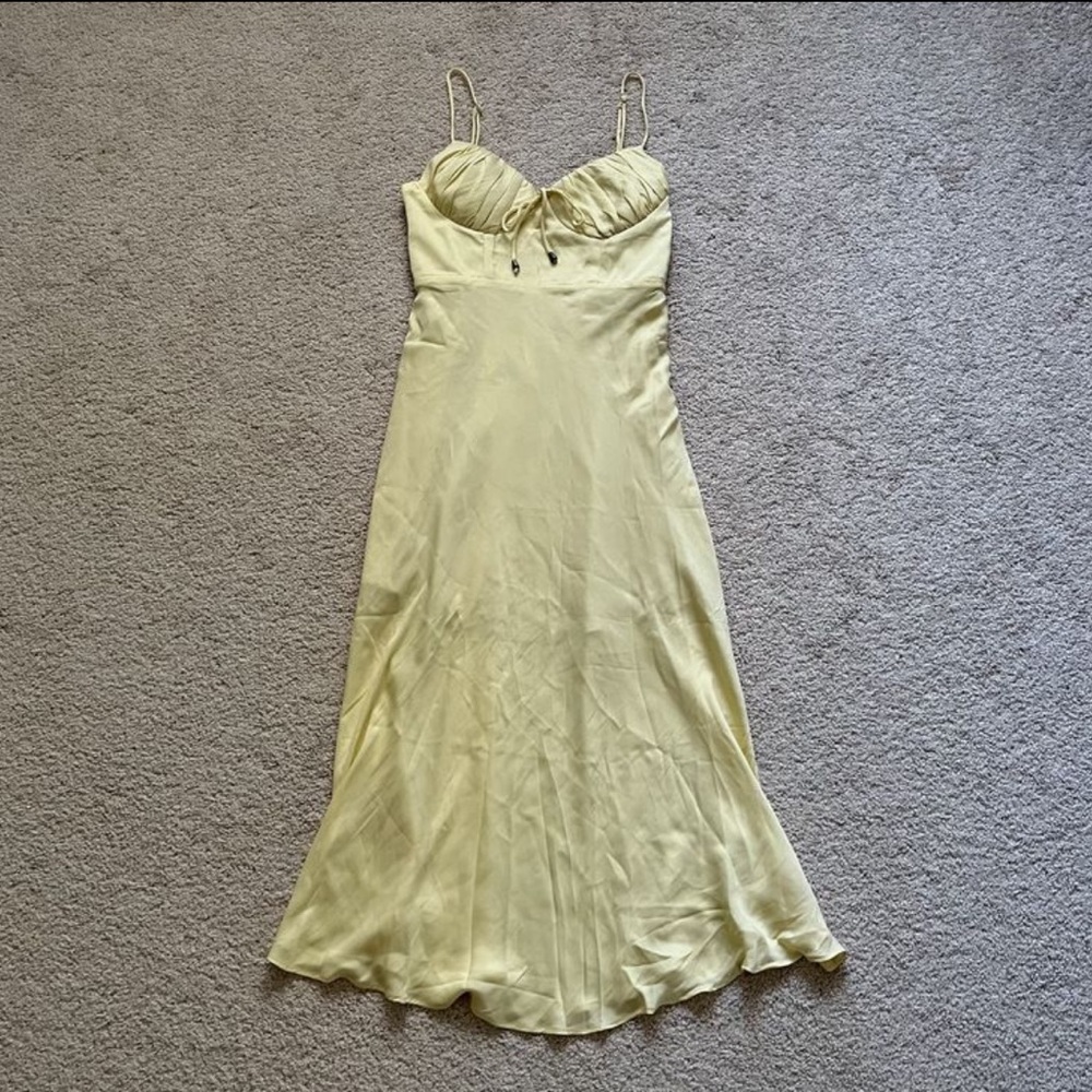 Mura Boutique butter lemon midi dress